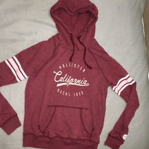 Maroon colored sweatshirt